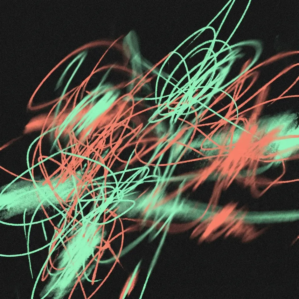 Illustration depicting the chaos and rush of modern daily life