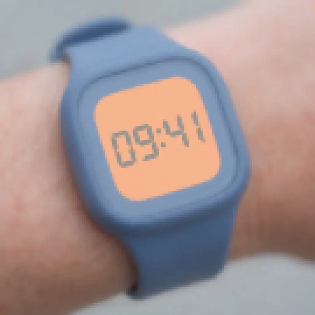 A simple digital running watch on a wrist